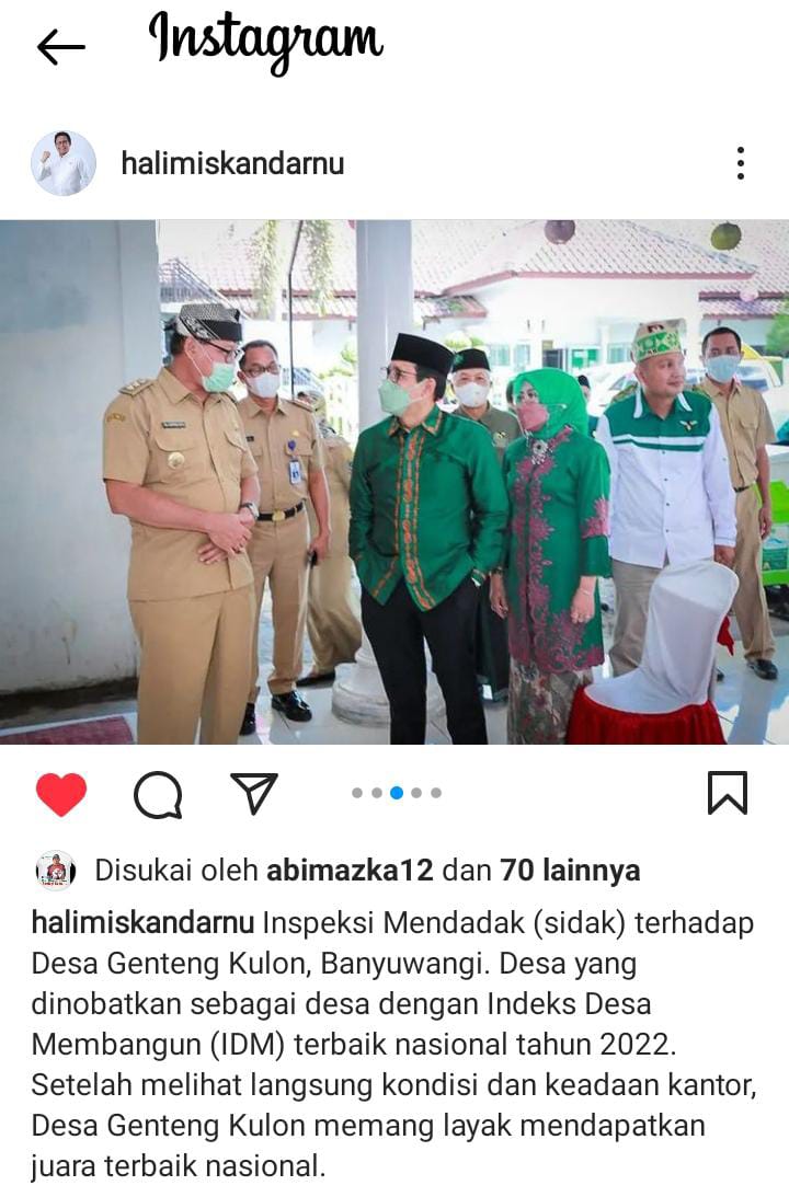 Gambar Berita Inspeksi Mendadak dari Kementrian Desa di Desa Gentengkulon