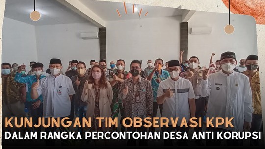 Gambar Berita KUNJUNGAN TIM OBSERVASI KPK DALAM RANGKA PERCONTOHAN DESA ANTI KORUPSI